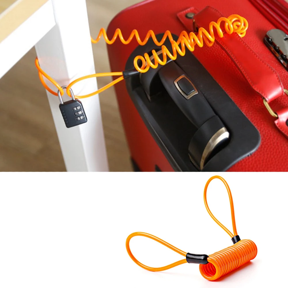 

Motorcycle Bicycle Anti Theft Lock Rope Wire Scooter Spring Wire Lock Security Reminder Cycling Mountain Bike Lock Tool