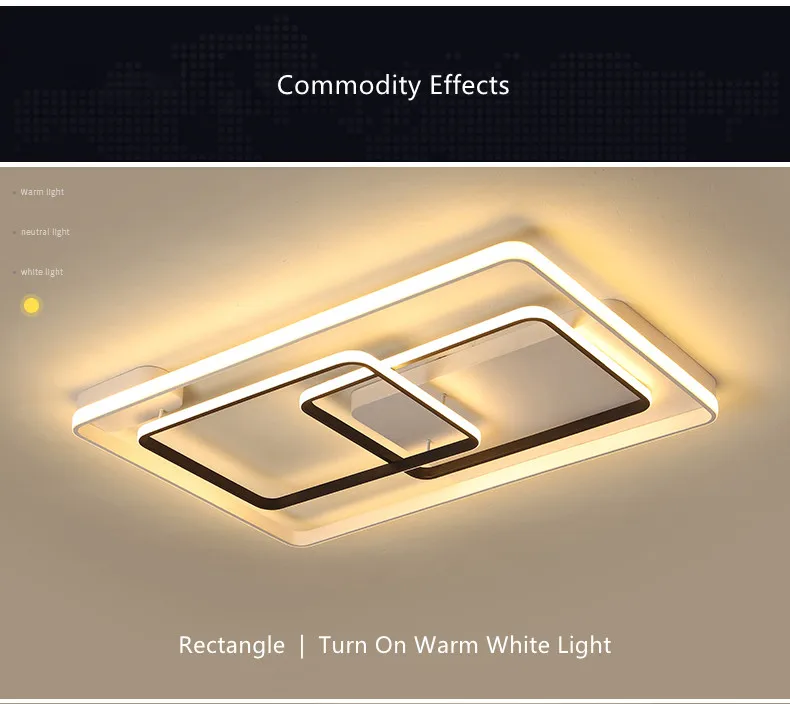 Ceiling Lamp Modern Led Acrylic Shade Living Room Lighting Fixture Bedroom Kitchen Surface Mounted Ceiling Light Aluminum Body lamparas de techo 10
