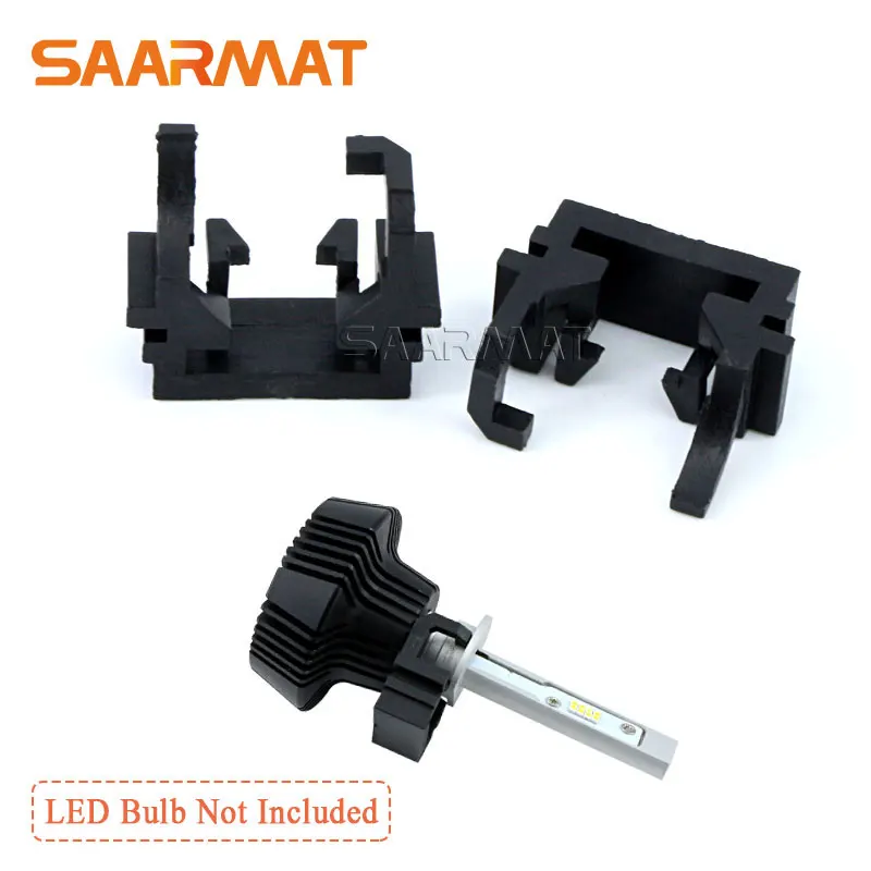 2Pcs H1 LED Headlight Bulb Lamp Conversion Adapter Holder Base High Beam For Ford Focus For