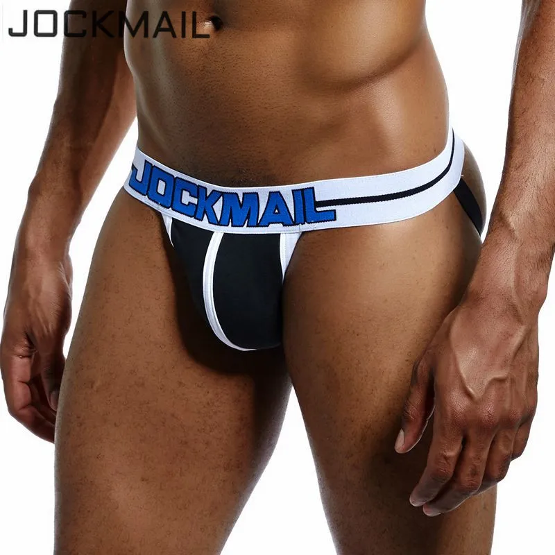 JOCKMAIL бренд Для мужчин нижнее белье с бандажом sexy Хлопок принт со звездой Джок ремни Для мужчин s стринги и г строк cuecas трусики для геев