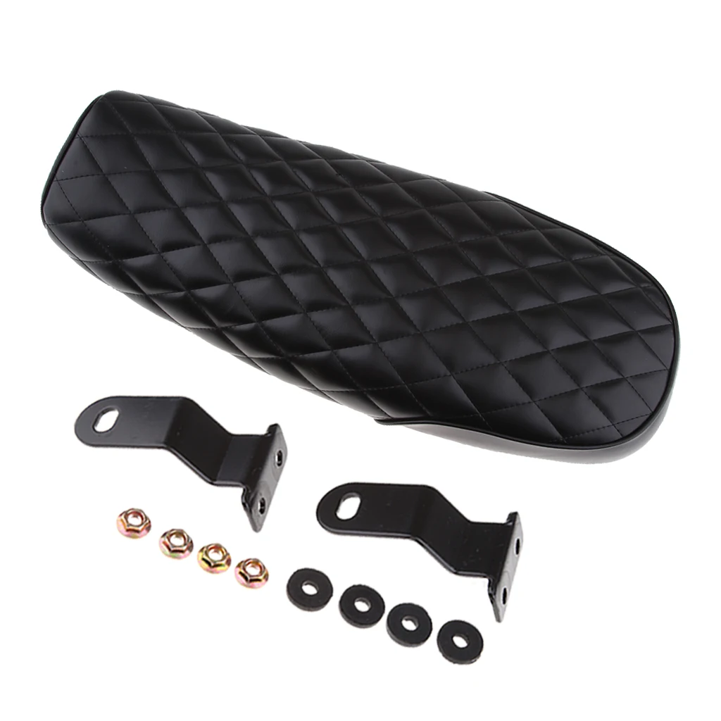 Motorcycle Cafe Racer Seat Flat Saddle For Vintage Street Bike Motorcycle Seat Rhombus Seat Saddle