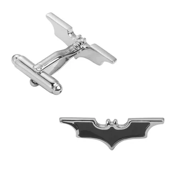 

French cuffs cufflink silvery jewelry fashion men small black drip superhero batman cufflinks 5 packaging sales free shipping