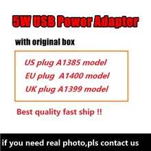 100 шт./лот оригинальное качество A1400/1385/1399 ЕС США вилка стандарта Великобритании для USB AC адаптер питания настенное зарядное устройство для iphone 4 5 6 7 8 с упаковкой