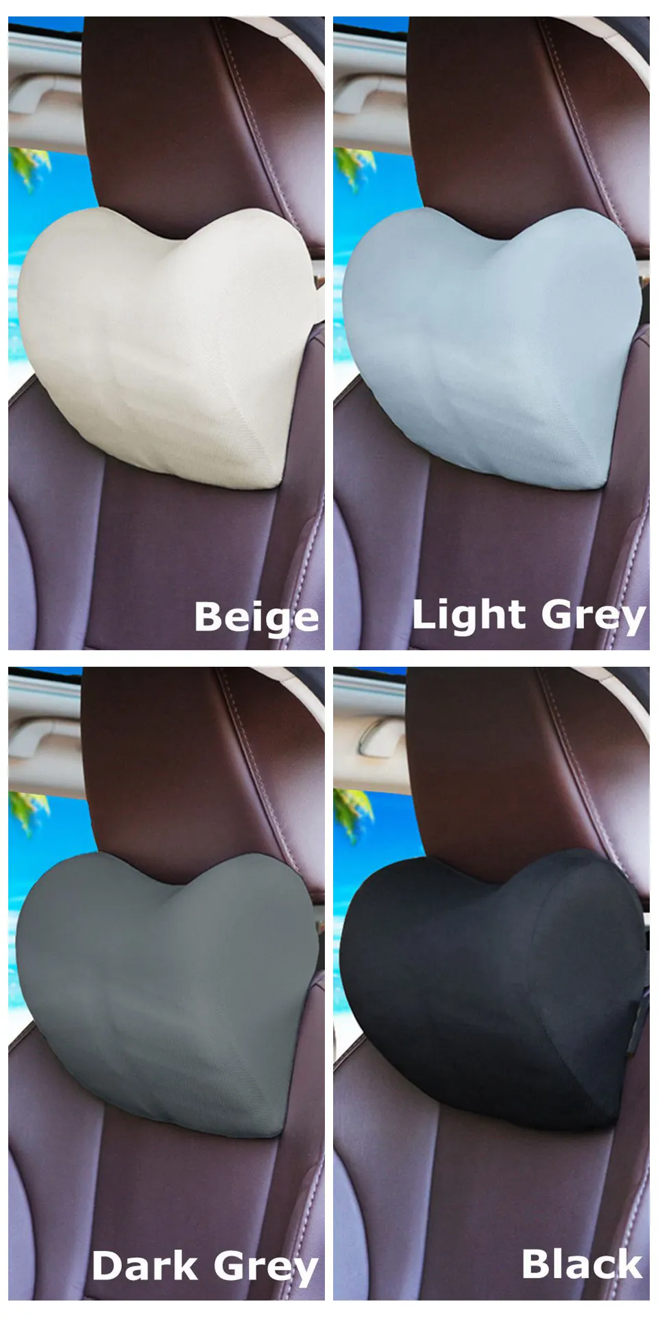 INYOX Memory Foam Headrest Pillow