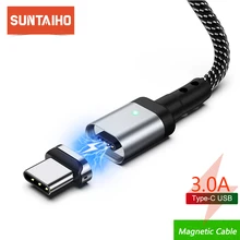Suntaiho Magnetic type-c cable 3A Fast Charging USB Cable for Samsung Galaxy S10 S9 S8 Xiaomi mi 9 Redmi note 7 Data Cord Charge Suntaiho Magnetic type-c cable 3A Fast Charging USB Cable for Samsung Galaxy S10 S9 S8 Xiaomi mi 9 Redmi note 7 Data Cord Charge