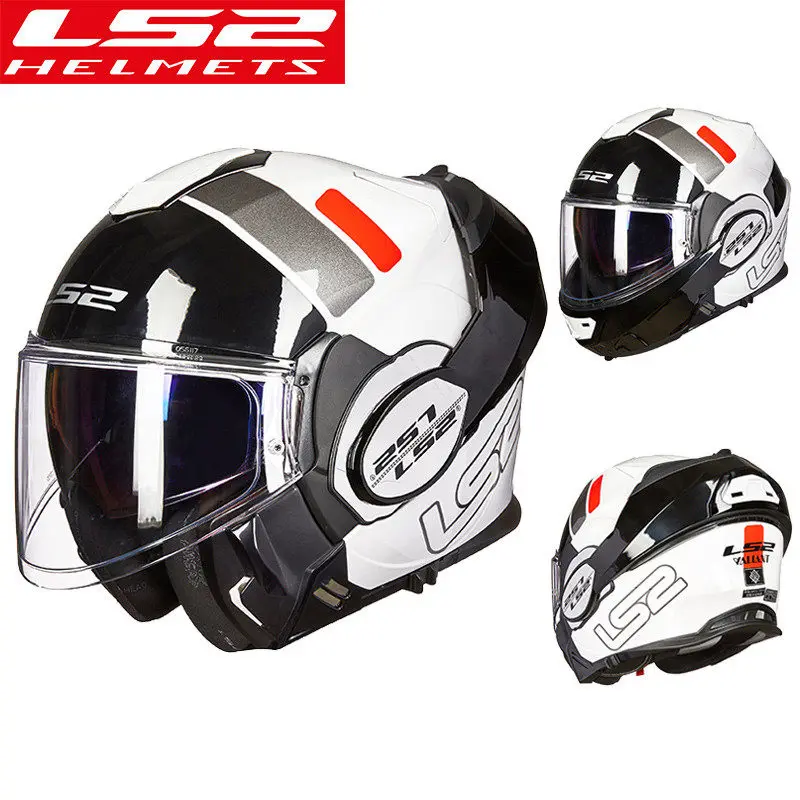 LS2 FF399 Valiant moto cycle Helmet Flip Up Man Woman moto cross Helmet casco moto с анти-туманом Pinlock capacete de moto cicleta - Цвет: 15