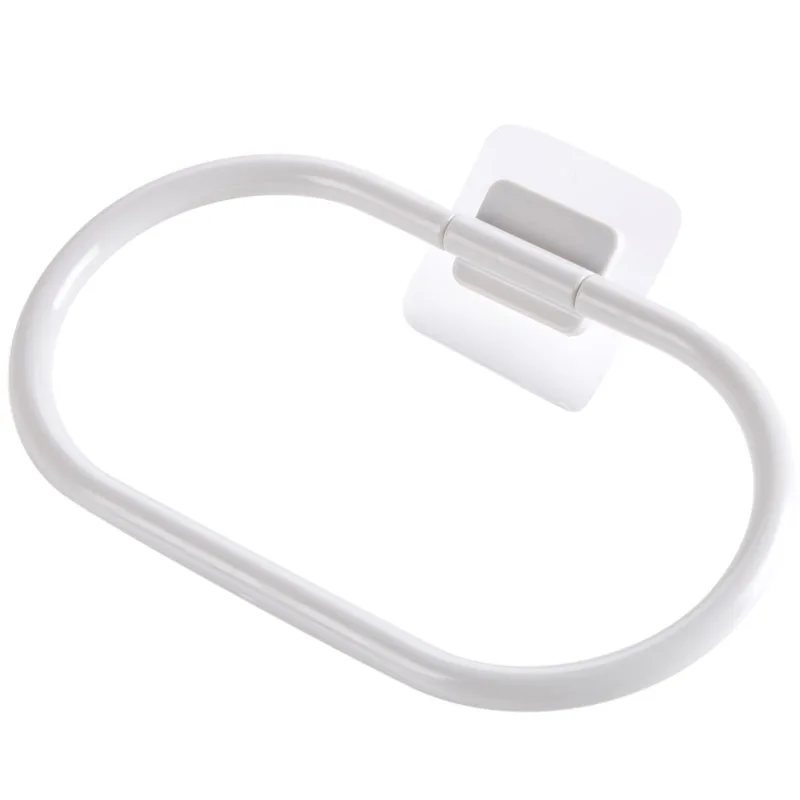 Meyjig ABS Material Punch-free Towel Storage Rack Organizer Kitchen Seamless Rag Hanger Bathroom Hanging Towel Rack Holder7