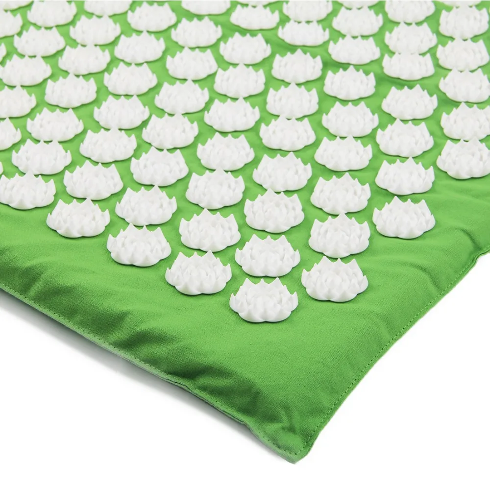 Yoga Lotus Spike Acupressure Mat Pillow Set Back Body Massager Acupuncture Cushion Mat Relieve Stress Tension Pain w/ Carry Bag Yoga Lotus Spike Acupressure Mat Pillow Set Back Body Massager Acupuncture Cushion Mat Relieve Stress Tension Pain w/ Carry Bag