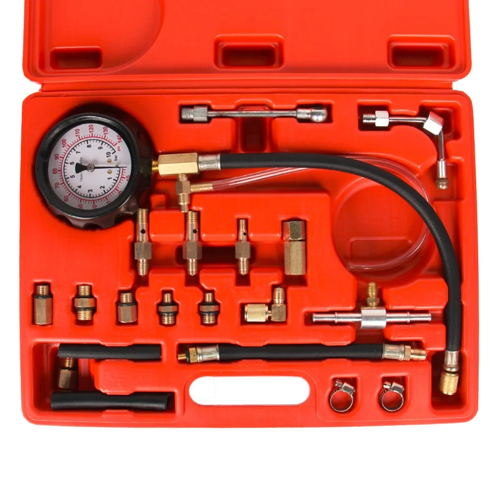

Auto Fuel tester Tu-114 Injection Pump Pressure Tester Kit Car Petrol Gas Engine Car Tool tester Tu-114 meter 0-140psis
