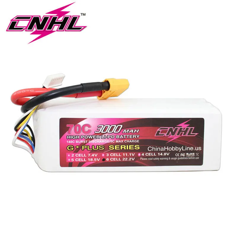 

CNHL 3000mAh 6S 22.2V 70C Lipo Battery