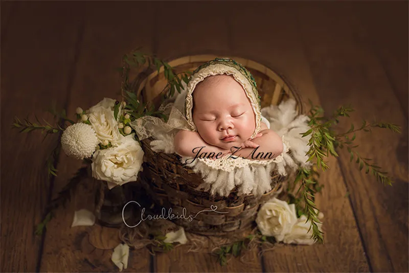 

Jane Z Ann Birch bark handmade woven basket unique natural material style newborn photography props 33x33x22cm