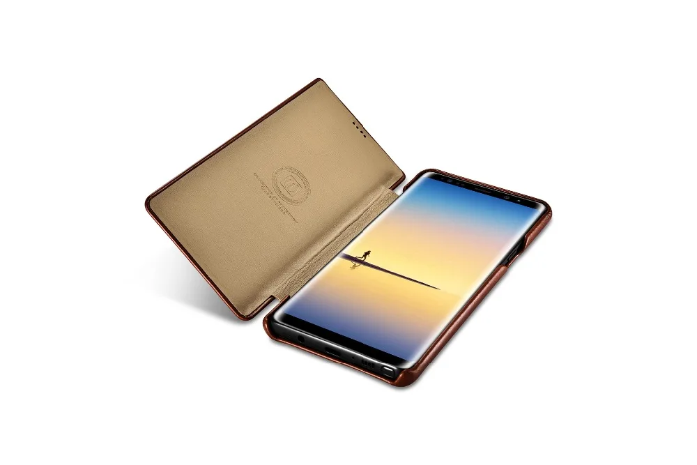 Чехол-книжка из натуральной кожи для samsung Galaxy Note 9, винтажный деловой Тонкий чехол из воловьей кожи для смартфона samsung Note 8