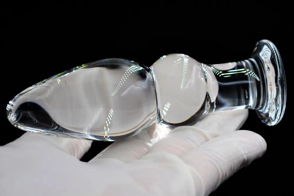 32mm Pyrex glass butt plug anal dildo crystal beads ball fake penis female masturbation male adult sex toys for women men gay 9