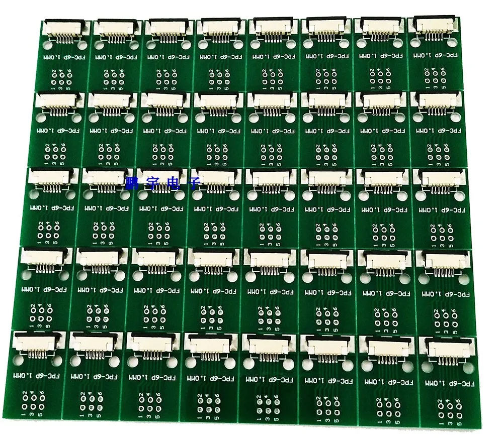 Free Shipping 10pc Ffc Fpc 6pin Transfer Board With Connector Ffc To