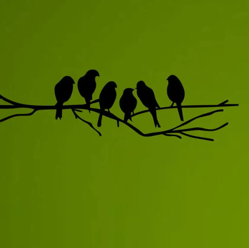 Новые черные птицы на ветка дерева Наклейка на стену Наклейка для гостиной Наклейки на стены для искусства наклейки s украшение дома фрески съемные