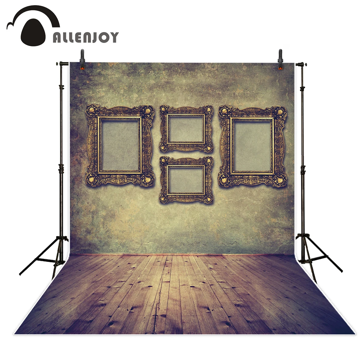 Allenjoy photography backdrop vintage luxury elegant frame wood floor