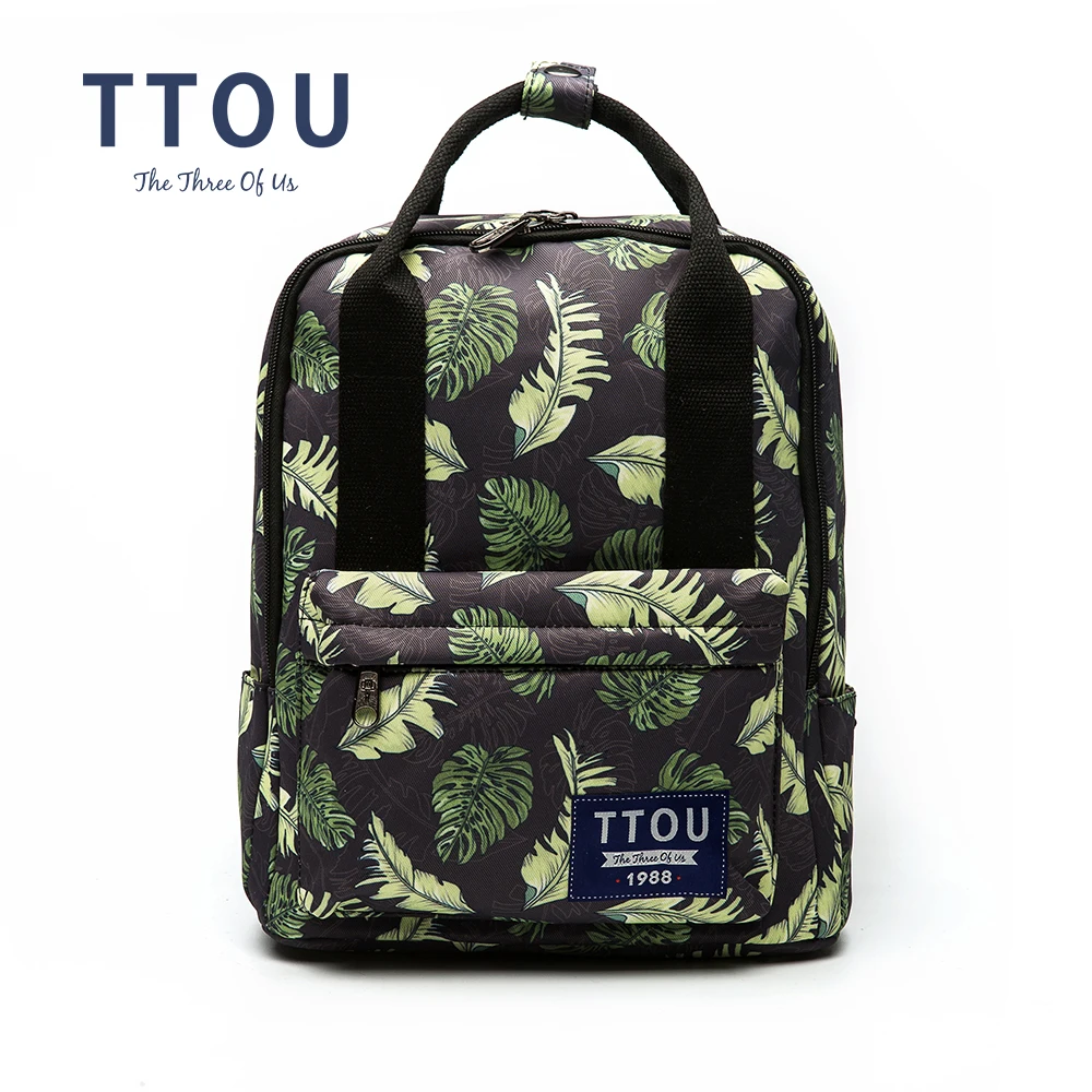 TTOU New Canvas Backpacks For Teenage Girls Fashion Leaves Printing Backpack Women Mochila Casual School Bag Travel Bag TTOU New Canvas Backpacks For Teenage Girls Fashion Leaves Printing Backpack Women Mochila Casual School Bag Travel Bag