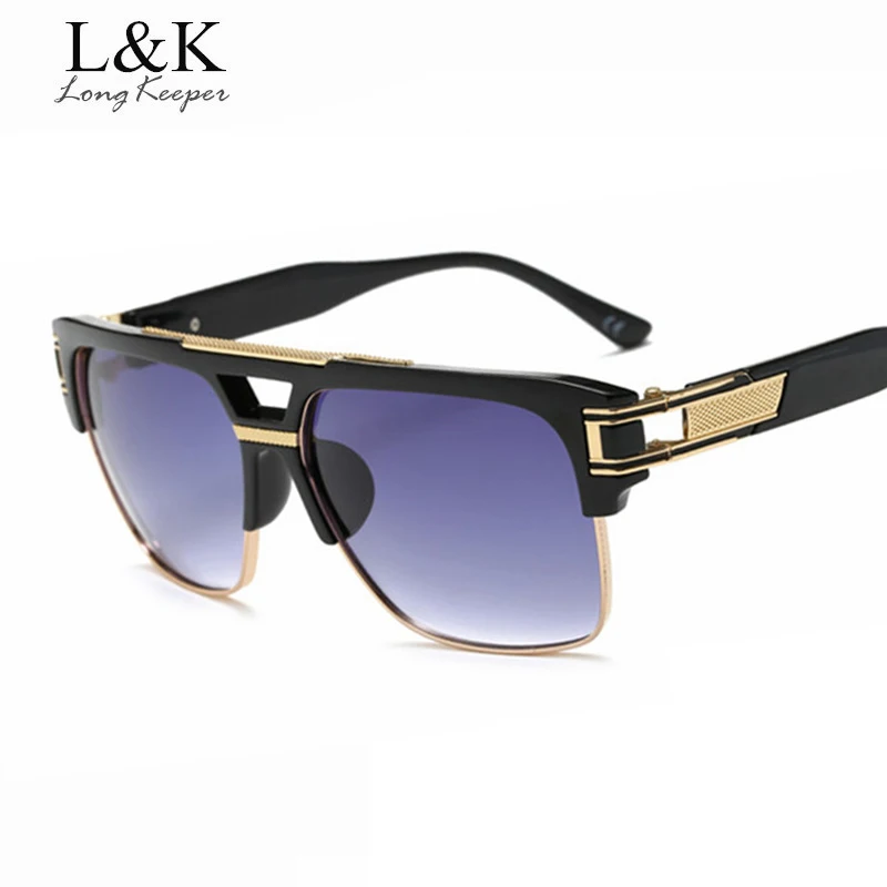 

Long Keeper Double Beam Sunglasses Women Large Frame Sun glasses For Men Fashion Square Design Eyewares UV400 Protection JR6626