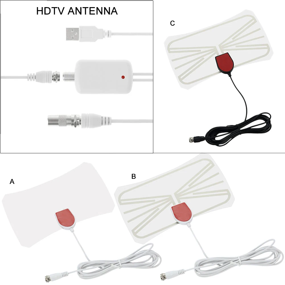 ЕС/США внутренняя цифровая HDTV антенна 1080P усиленная 80 Миля Диапазон 4K HD VHF UHF Freeview для жизни местные каналы вещания