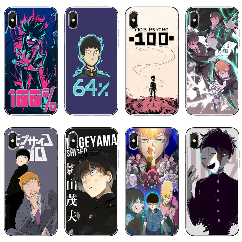 

Mob Psycho 100 Anime For iPhone X XR XS Max 8 7 6s 6 plus SE 5s 5c 5 4s 4 iPod Touch case Soft phone cover cases
