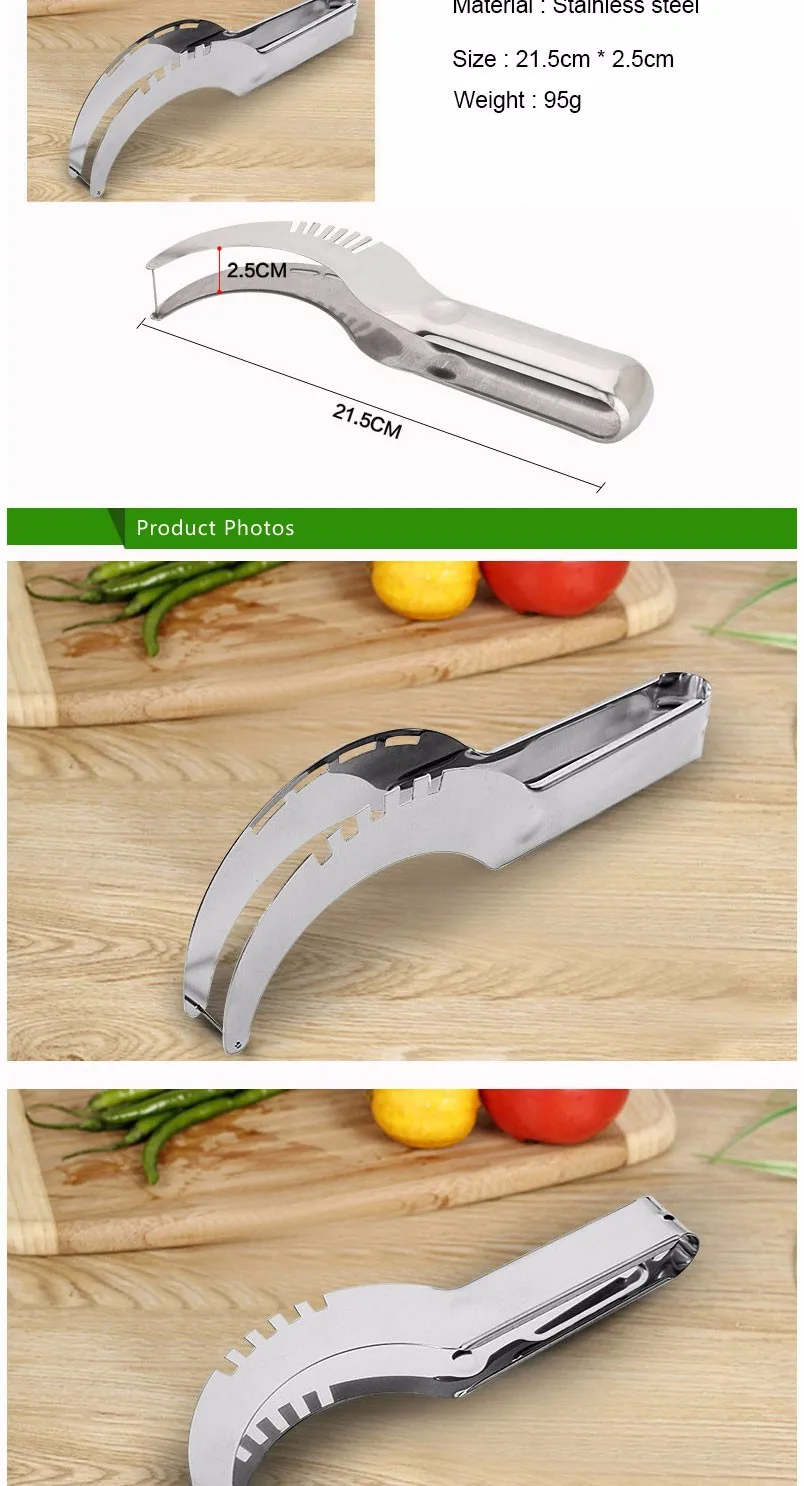 Нержавеющая сталь острый Творческий Cantaloupe нож для нарезки дыни фрукты измельчитель сплиттер кобура