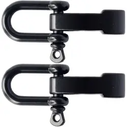 QingGear 2 шт Регулируемые скобы набор пряжек черный u-образный с 4 отверстиями для уличный Паракорд Веревка DIY браслеты выживания
