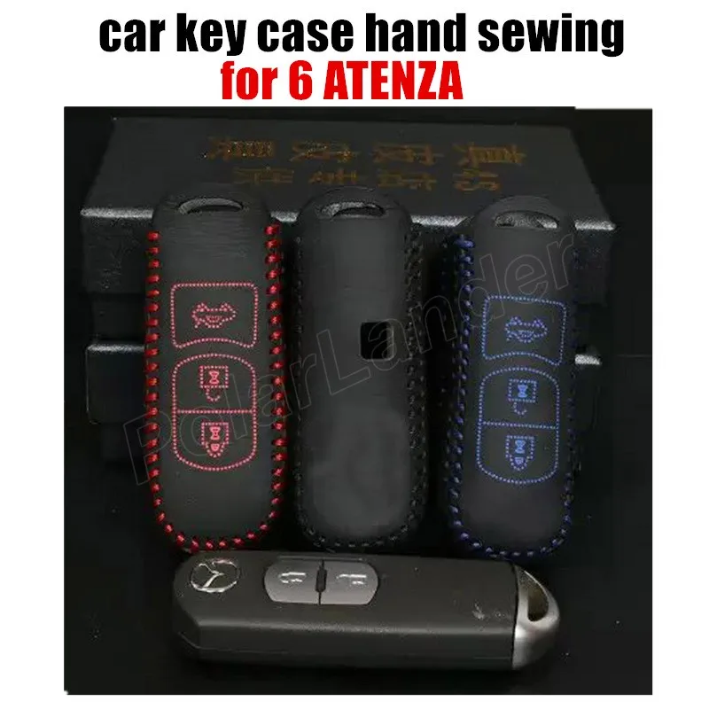 

Only Red fashionable Wholesale fashion car key cases car key cover fit for MAZDA CX NEW 5 AXELA 6 ATENZA leather sewing by hand