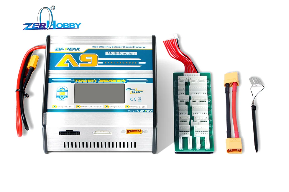 EV-PEAK A9 1350 ватт 25А Высокая емкость перезаряжаемый 1-8 ячеек Аккумулятор DC баланс зарядное устройство с сенсорным экраном