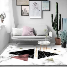 AOVOLL области ковер для гостиной современный скандинавский Имитация белый черный мрамор геометрический ряд двери коврик серый Современный домашний декор