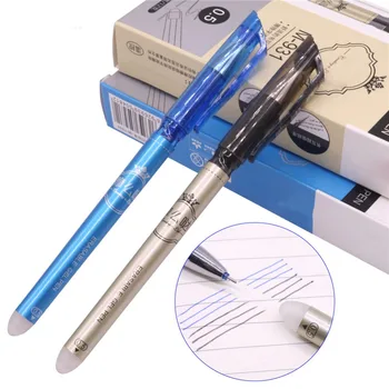 

12 Pcs Retro Style Gift Gel Pen 0.5mm Erasable Pen Student School Office Stationery Writing Pen Blue Black Optional Top Quality