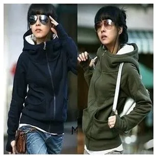 

woman Jacket Coat Autumn And Winter Clothing Velvet Thickening Pullover with A Long-sleeve Sweatshirt Cardigan Female