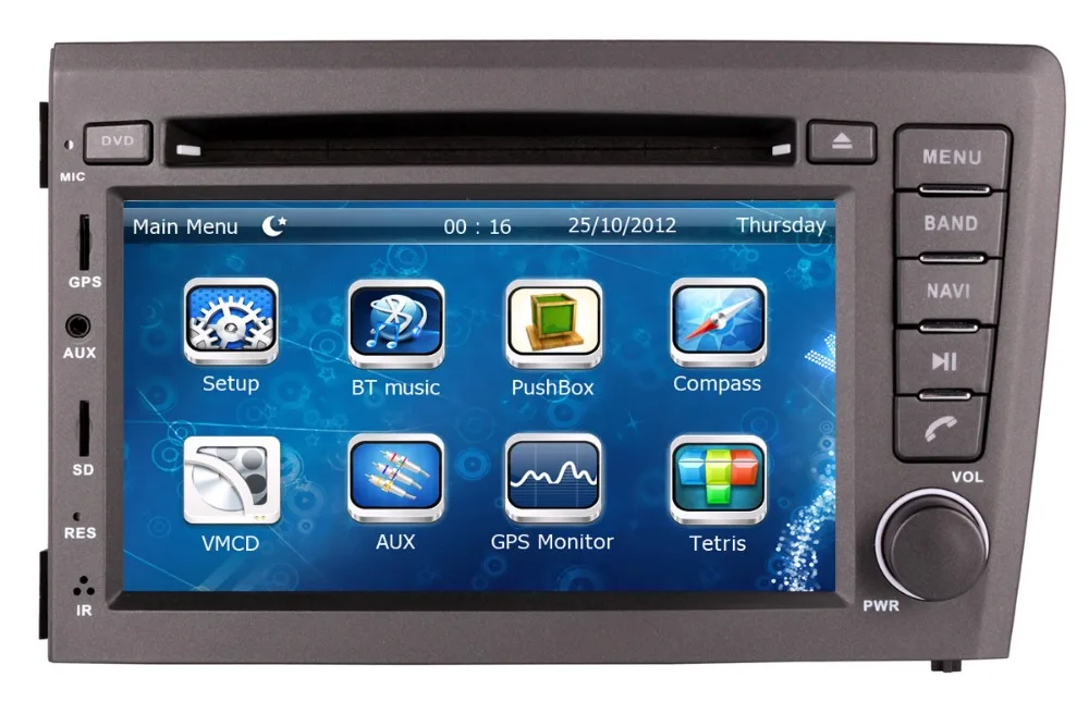 2 din в тире Автомобильный dvd плеер для Volvo S60 V70 2001 2004 с GPS навигацией Nav Радио Bluetooth USB
