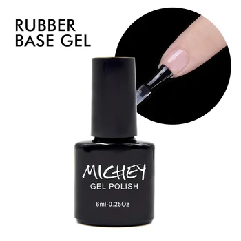 

MICHEY Professional LED UV Soak Off Gel Rubber Base Coat UV Nail Polish Lacquer Gel Primer Vernis Semi Permanent Gelpolish