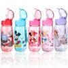 Disney Kids Water Bottles 450ml Minnie Mickey Mouse Cartoon Cups with Straw Captain Sport Bottles Girls Princess Feeding Cups ► Photo 2/5