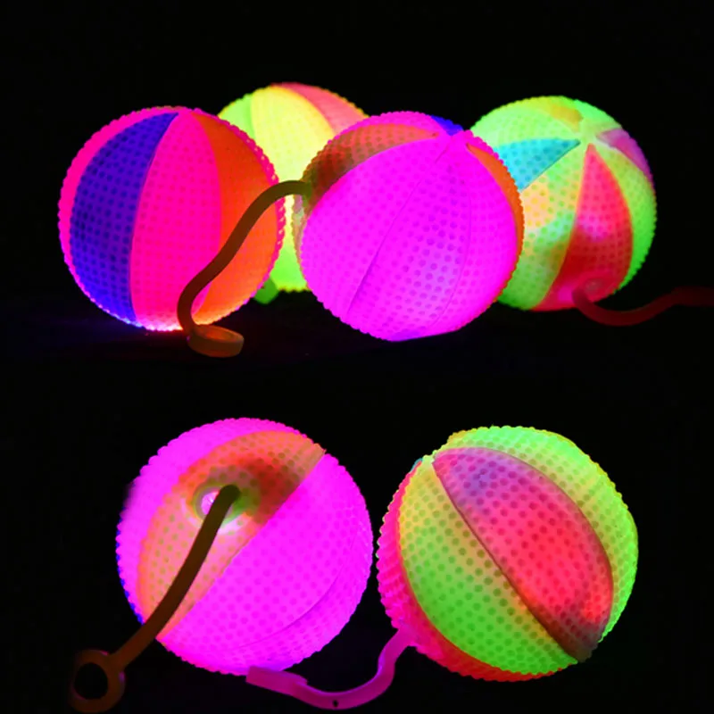 Light Up Stress Balls Bounce Balls LED Flashing Baby Sounding Toys Kids