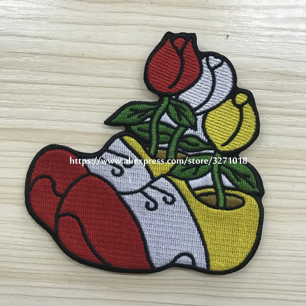 

large custom embroidered badges for wedding
