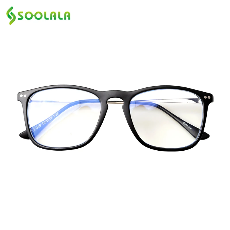 SOOLALA Anti Blue Light Glasses Men Women Gaming Computer Protection Glasses Big Blue Light Blocking Filter Anti Fatigue Glasses