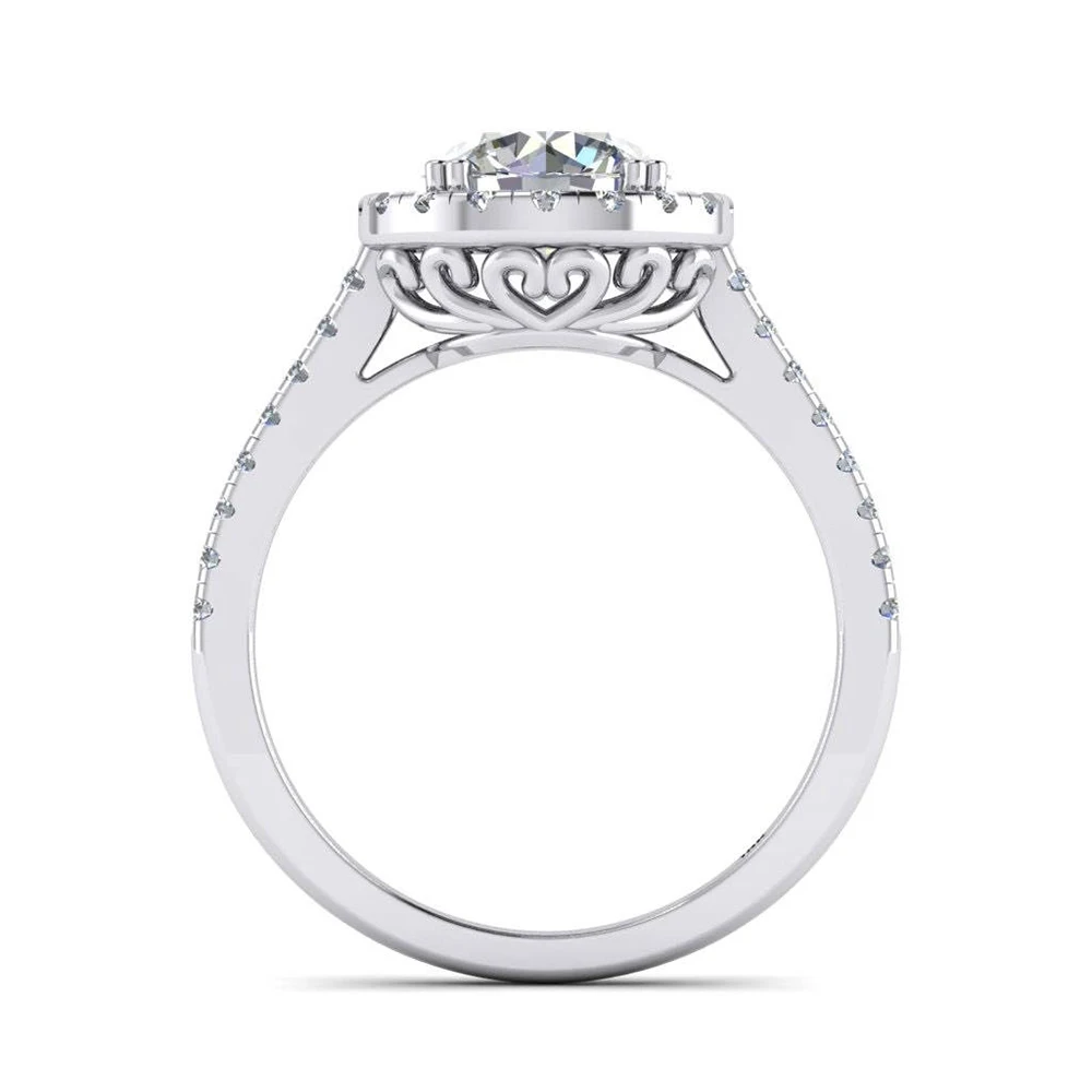 moissanite halo engagement ring (5)