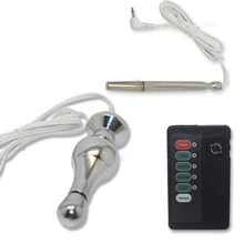 Penis Electric Shock Urethral Sound Catheter Power Box Medical Themed Prostate Massage Anal Plug Butt Adult Sex Toys For Men newest sex toys for men electric penis shock anal plug butt plug electro vaginal stimulator massage medical themed toys sex shop