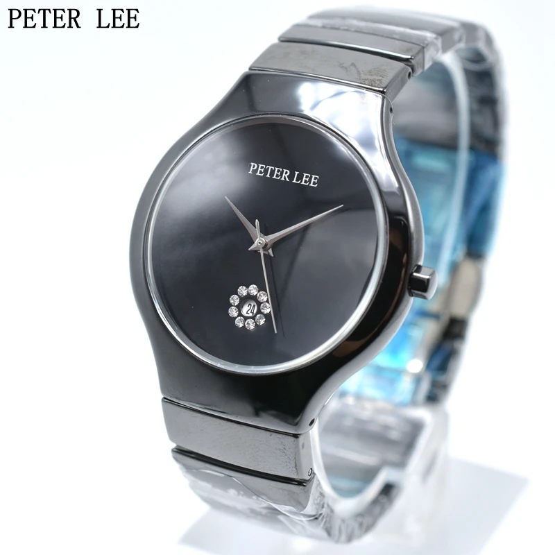 PETER LEE Роскошные брендовые керамические часы женские модные простые водонепроницаемые кварцевые часы женские элегантные деловые ЧАСЫ ЖЕНСКИЕ НАРЯДНЫЕ часы