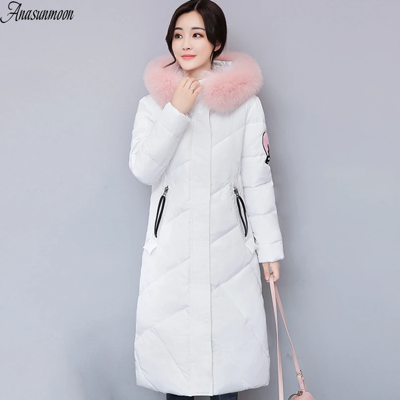 

ANASUNMOON Clothing Female 2017 New Women's Winter Jacket Cotton Jacket Slim Parkas Hooded Coat Wadded Jacket Female