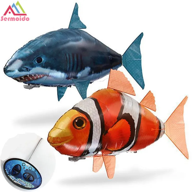 

Single sale Remote Control Flying Air Shark Assembly Toy Flying Nemo Dory Fish Toy Robot Gift For Kids