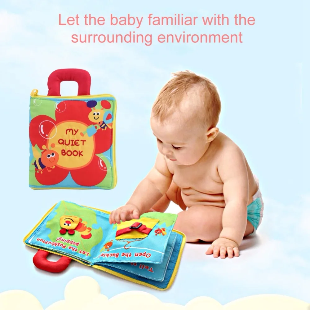 

1pcs Soft Cloth Books Baby Infant Intelligence Developmental Soft Cloth Book Early Learning Educational Toy for Newborn Baby