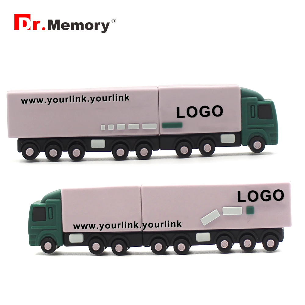 Cartoon Truck USB Flash Drive 64G Logistics Freight Pen Drive 32G 16G 8G 4G Memory Stick Usb Flash Drive Pendrive U Disk Gift