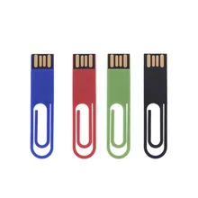 RondaFul Creative USB 2.0 Pendrive 64GB 32GB 16GB 8GB 4GB Pen Drive USB Flash Drive U Disk Gift Paper Clip U Flash Disk 1 PCS