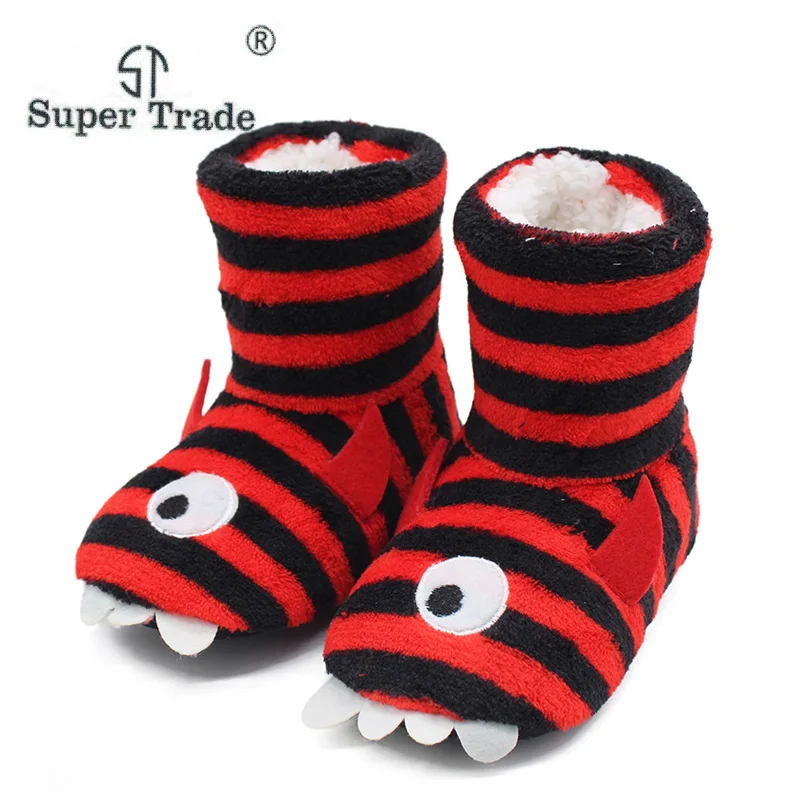 

Indoor Soft Bottom Warm Plush Home Slippers For Kids Girls Boys Cute Cartoon Indoor Floor Fur Winter New Non-slip Cotton Shoes