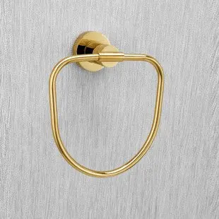 

Wall Mounted Gold Plated Bronze Towels Ring free shipping