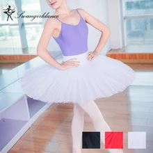 red women professional half ballet tutu 7layer tulles adult girls practicing training ballerina tutu dress SD4029