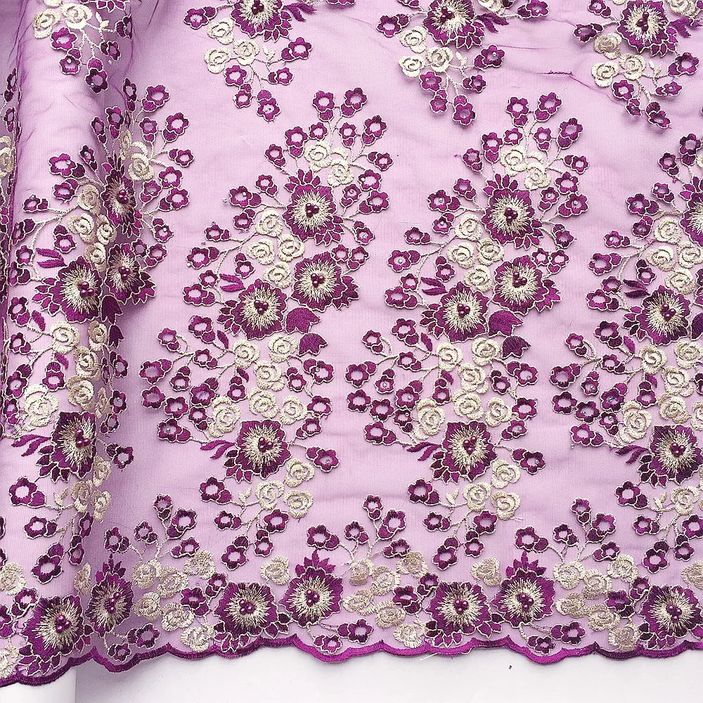 Latest Beads Lace Fabric