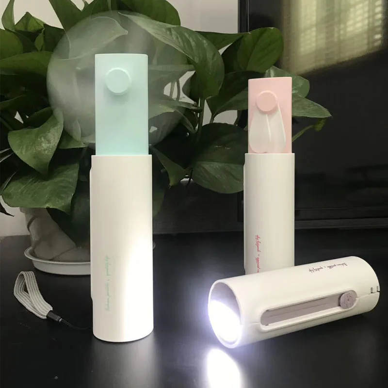 

New Arrivals Portable USB Multifunctional LED Night Light Summer Fan Mini Quiet Handheld 3 Gears Desktop Fan Rechargeable Torch